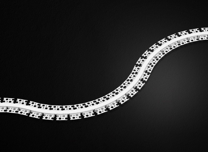 FLEXIBLE ALUMINIUM PLASTER IN PROFILE